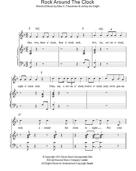 open zoom image for Rock Around The Clock - Piano/Vocal/Guitar, New, Main