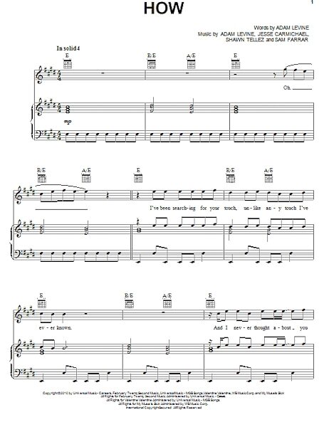 open zoom image for How - Piano/Vocal/Guitar, New, Main