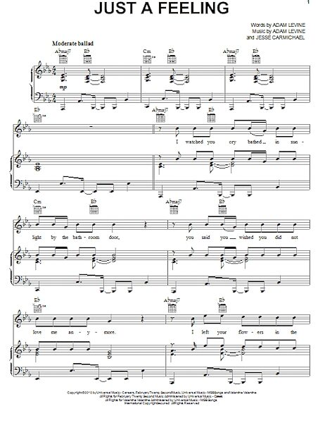 open zoom image for Just A Feeling - Piano/Vocal/Guitar, New, Main