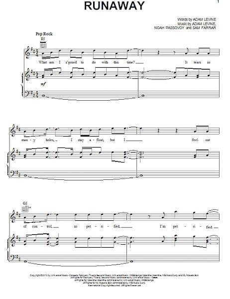 open zoom image for Runaway - Piano/Vocal/Guitar, New, Main