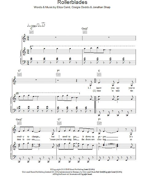 open zoom image for Rollerblades - Piano/Vocal/Guitar, New, Main