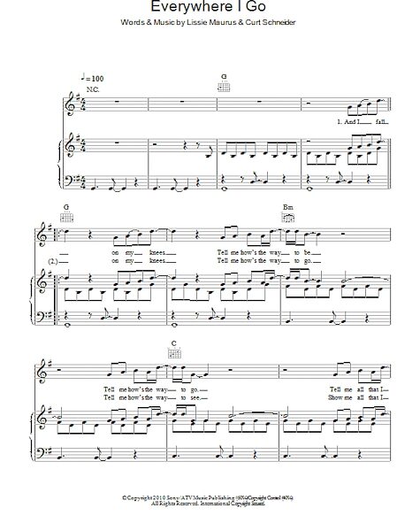 open zoom image for Everywhere I Go - Piano/Vocal/Guitar, New, Main