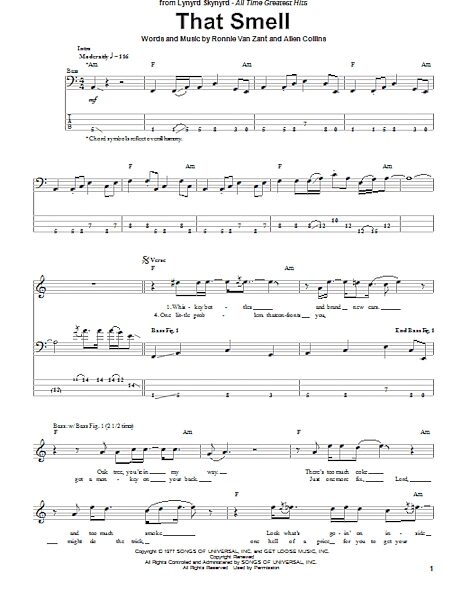 open zoom image for That Smell - Bass Tab, New, Main