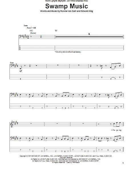 open zoom image for Swamp Music - Bass Tab, New, Main