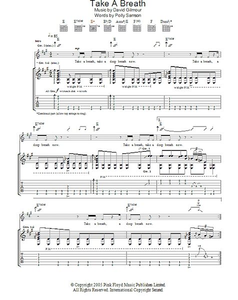 open zoom image for Take A Breath - Guitar TAB, New, Main