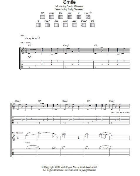 open zoom image for Smile - Guitar TAB, New, Main