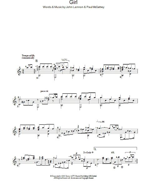 open zoom image for Girl - Easy Guitar, New, Main