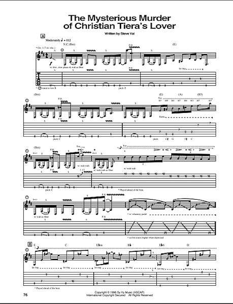 open zoom image for The Mysterious Murder Of Christian Tiera's Lover - Guitar TAB, New, Main