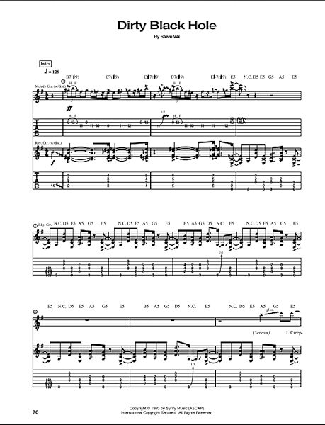 open zoom image for Dirty Black Hole - Guitar TAB, New, Main
