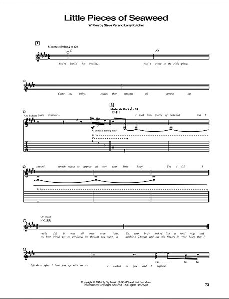 open zoom image for Little Pieces Of Seaweed - Guitar TAB, New, Main