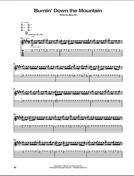 open zoom image for Burnin' Down The Mountain - Guitar TAB, New, Main