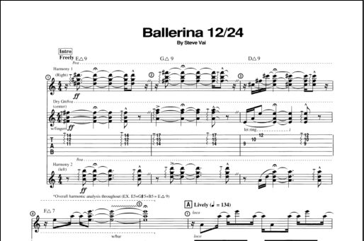 open zoom image for Ballerina 12/24 - Guitar TAB, New, Main