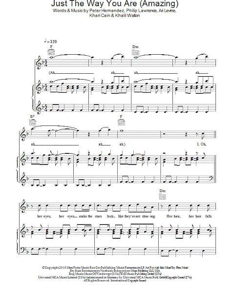 open zoom image for Just The Way You Are (Amazing) - Piano/Vocal/Guitar, New, Main