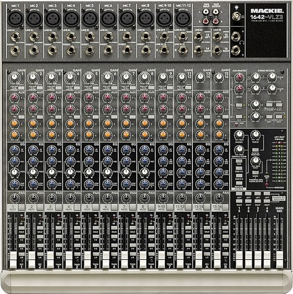 open zoom image for Mackie 1642-VLZ3 16-Channel Mixer, Top
