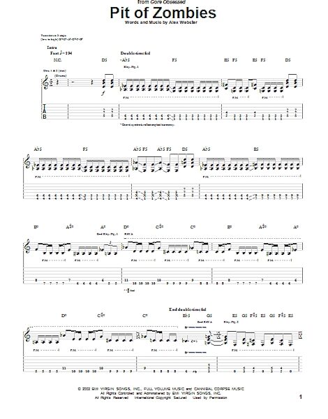 open zoom image for Pit Of Zombies - Guitar TAB, New, Main