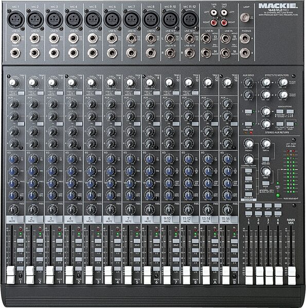 open zoom image for Mackie 1642-VLZ Pro 16-Channel Mixer, Top View
