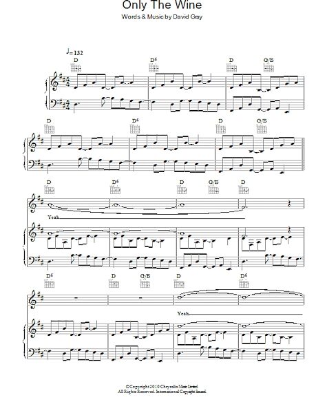 open zoom image for Only The Wine - Piano/Vocal/Guitar, New, Main