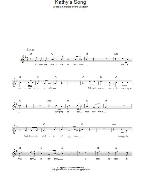 open zoom image for Kathy's Song - Fake Book, New, Main