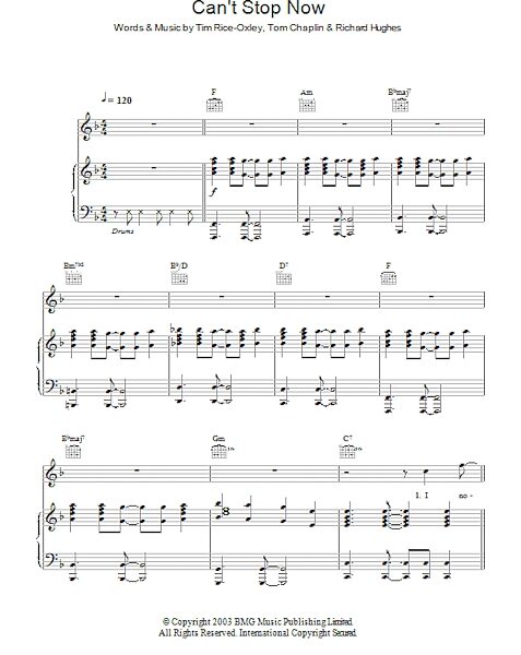 open zoom image for Can't Stop Now - Piano/Vocal/Guitar, New, Main