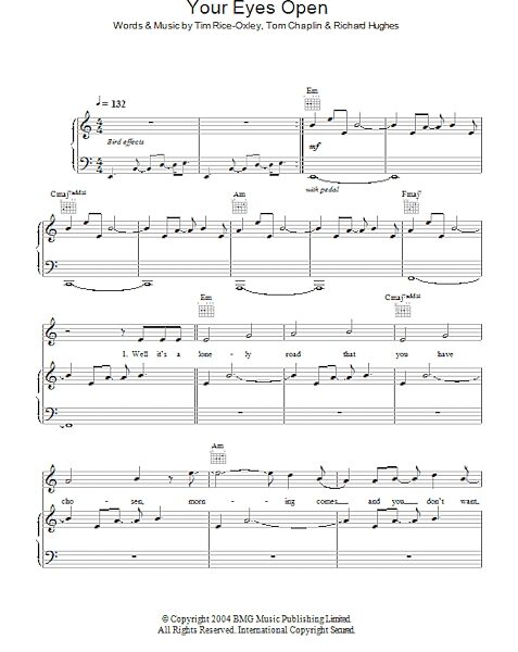 open zoom image for Your Eyes Open - Piano/Vocal/Guitar, New, Main