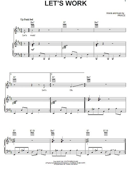 open zoom image for Let's Work - Piano/Vocal/Guitar, New, Main