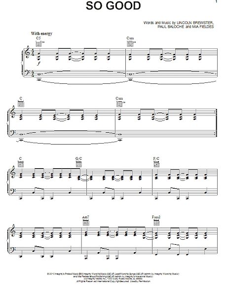 open zoom image for So Good - Piano/Vocal/Guitar, New, Main