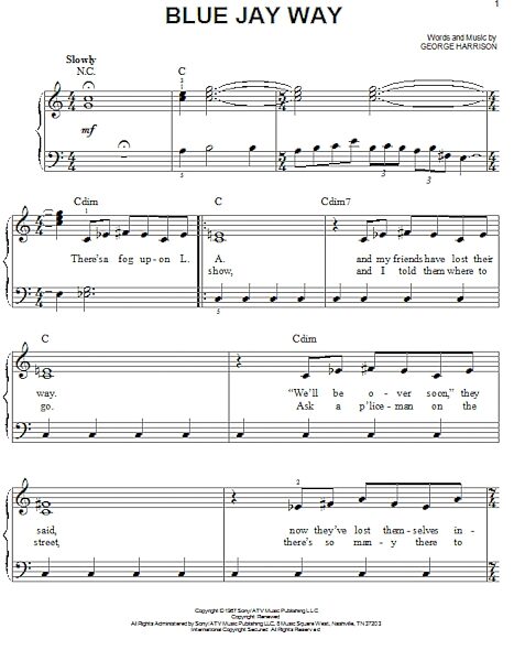 open zoom image for Blue Jay Way - Easy Piano, New, Main