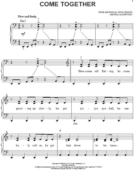open zoom image for Come Together - Easy Piano, New, Main