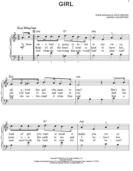 open zoom image for Girl - Easy Piano, New, Main