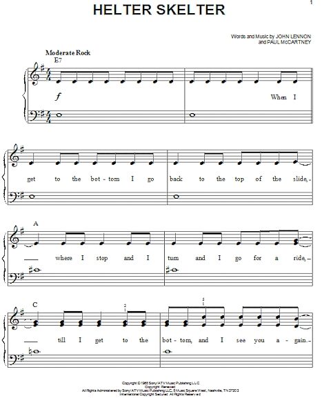 open zoom image for Helter Skelter - Easy Piano, New, Main
