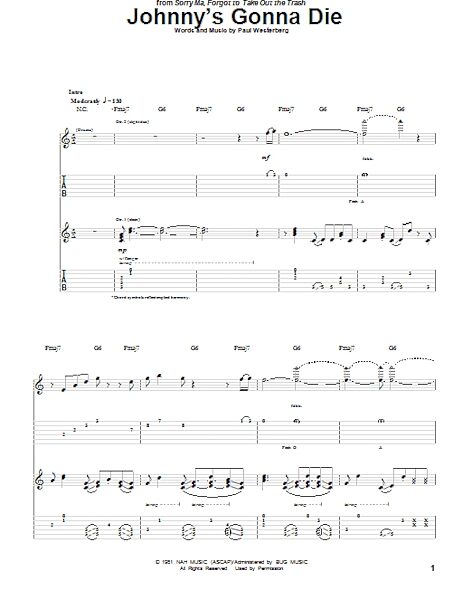 open zoom image for Johnny's Gonna Die - Guitar TAB, New, Main