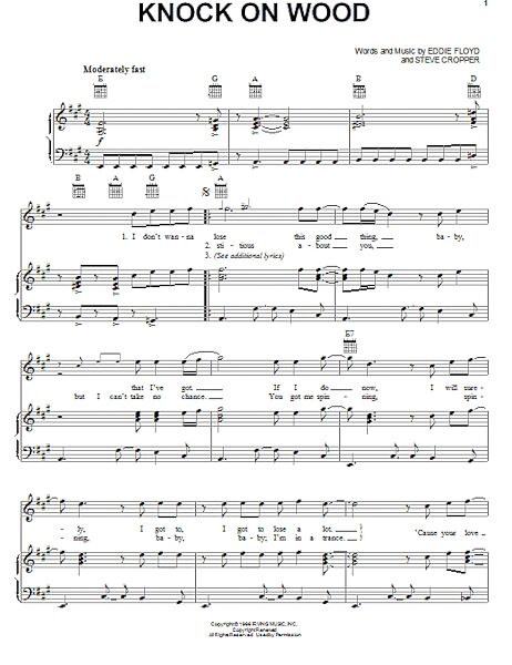open zoom image for Knock On Wood - Piano/Vocal/Guitar, New, Main