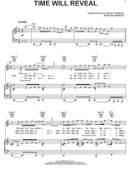 open zoom image for Time Will Reveal - Piano/Vocal/Guitar, New, Main
