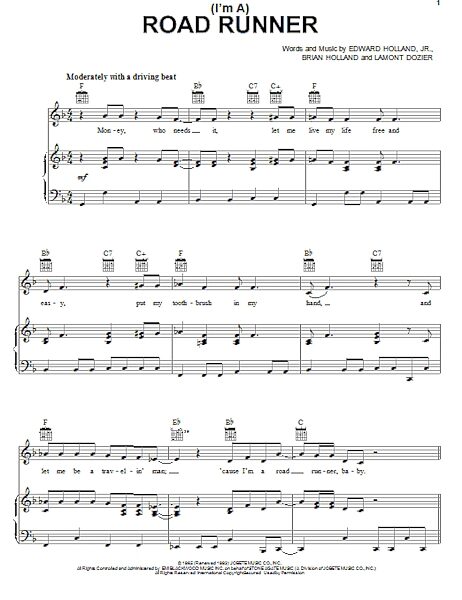 open zoom image for (I'm A) Road Runner - Piano/Vocal/Guitar, New, Main