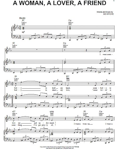 open zoom image for A Woman, A Lover, A Friend - Piano/Vocal/Guitar, New, Main