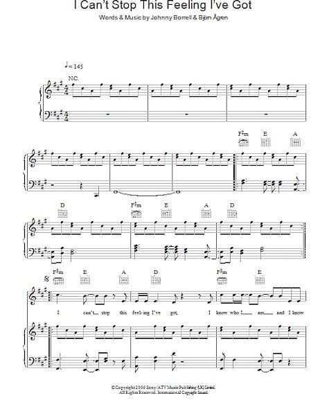 open zoom image for Can't Stop This Feeling I've Got - Piano/Vocal/Guitar, New, Main