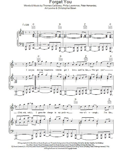 open zoom image for F*** You (Forget You) - Piano/Vocal/Guitar, New, Main