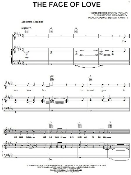 open zoom image for The Face Of Love - Piano/Vocal/Guitar, New, Main