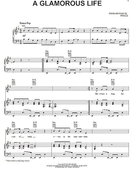 open zoom image for A Glamorous Life - Piano/Vocal/Guitar, New, Main