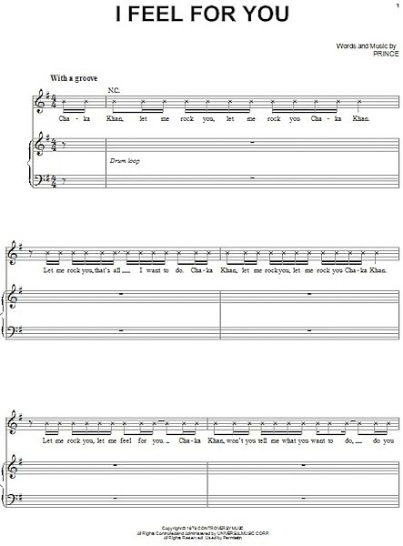 open zoom image for I Feel For You - Piano/Vocal/Guitar, New, Main