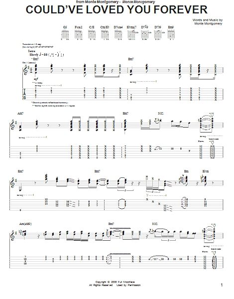 open zoom image for Could've Loved You Forever - Guitar TAB, New, Main