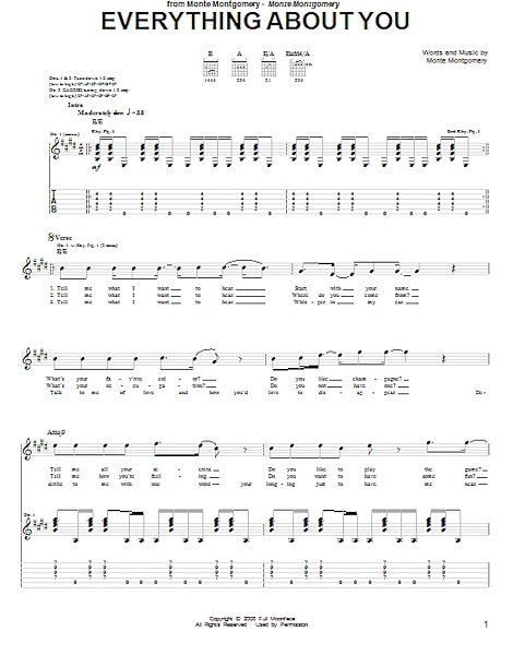 open zoom image for Everything About You - Guitar TAB, New, Main