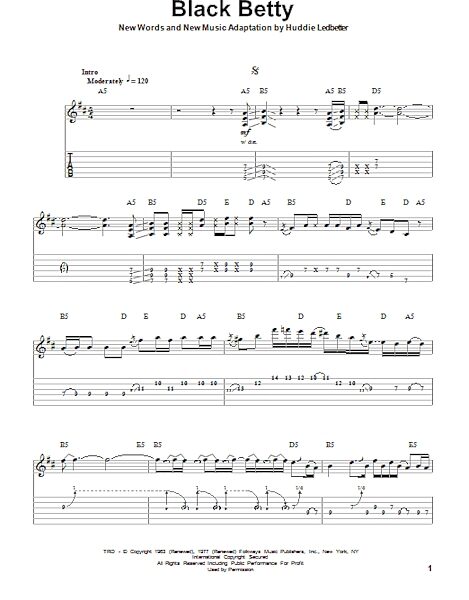 open zoom image for Black Betty - Guitar Tab Play-Along, New, Main