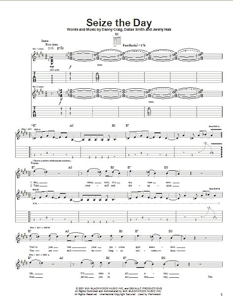 open zoom image for Seize The Day - Guitar TAB, New, Main