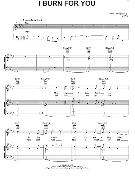 open zoom image for I Burn For You - Piano/Vocal/Guitar, New, Main
