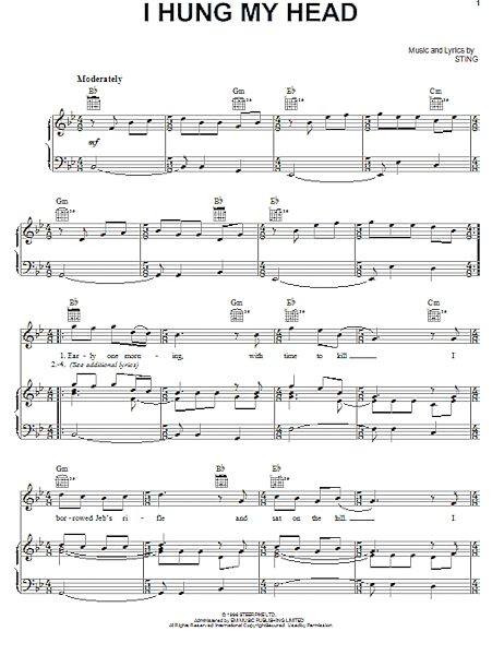 open zoom image for I Hung My Head - Piano/Vocal/Guitar, New, Main