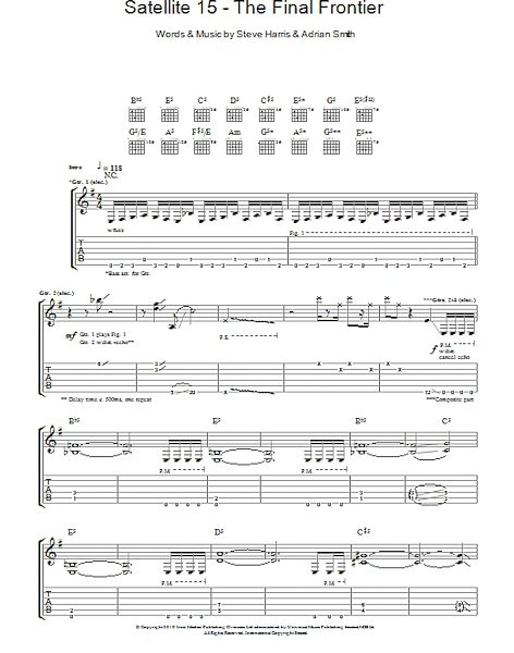 open zoom image for Satellite 15 - The Final Frontier - Guitar TAB, New, Main