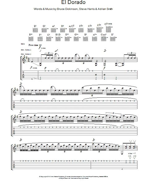 open zoom image for El Dorado - Guitar TAB, New, Main