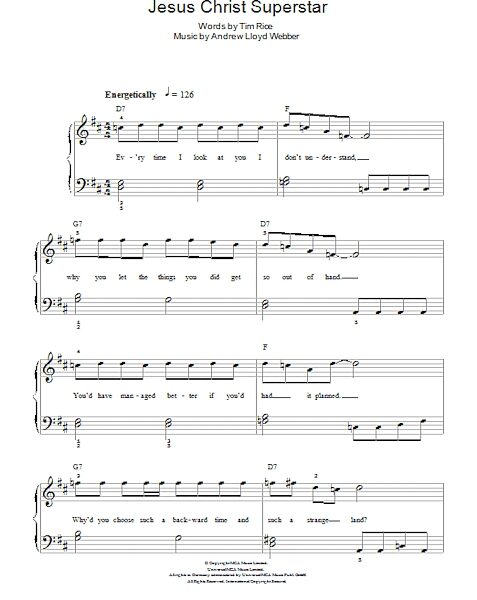 open zoom image for Jesus Christ, Superstar - Easy Piano, New, Main