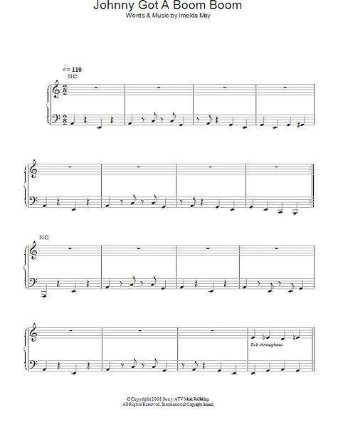 open zoom image for Johnny Got A Boom Boom - Piano/Vocal/Guitar, New, Main